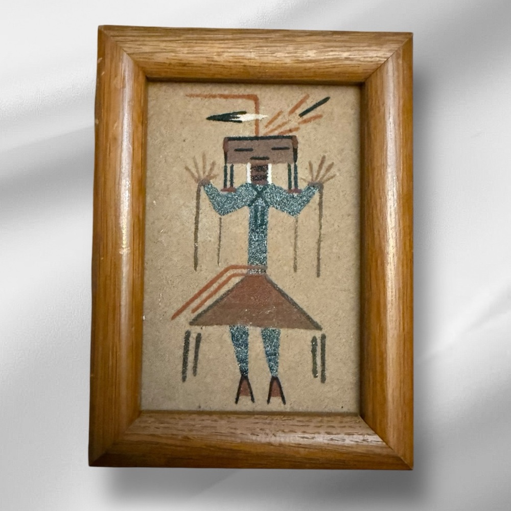 Vintage Navajo Healing God Sand Painting